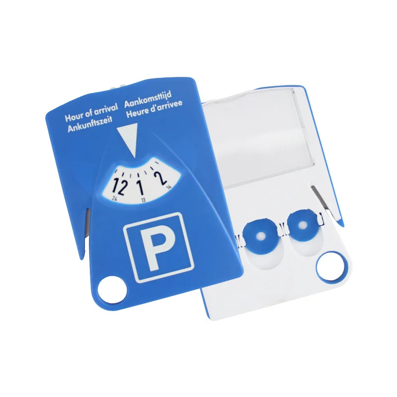 

1pc Car Parking Timer Run Stop Switch Parking Disc Parking Meter Blue Operated Electronic High Grade Plastic Parking Time Tools