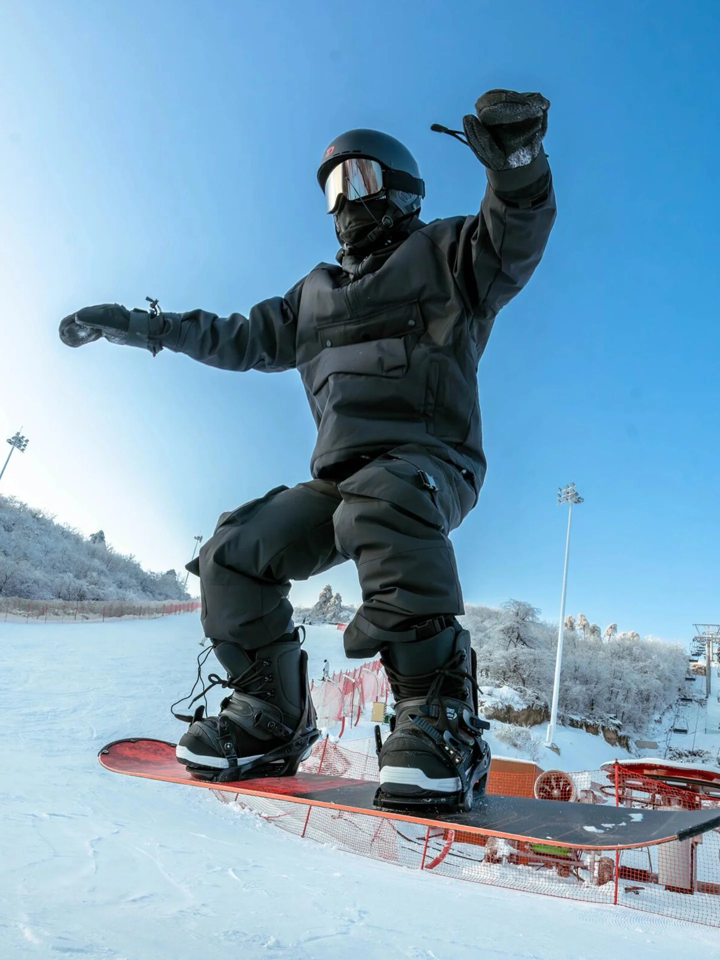 

Комплект одежды для сноуборда Heavy Du для мужчин, зимний спортивный костюм для активного отдыха, водонепроницаемый, износостойкий, с длинными рукавами, куртка и брюки