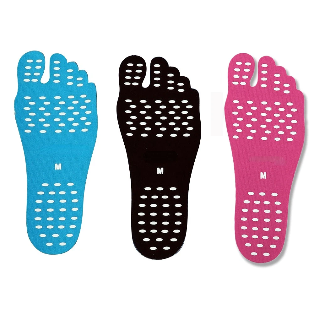 Men Women Beach Insoles Invisible Outsole Foot Stickers Waterproof Self Adhesive Flexible Pool Barefoot Anti-slip Feet Care Pad