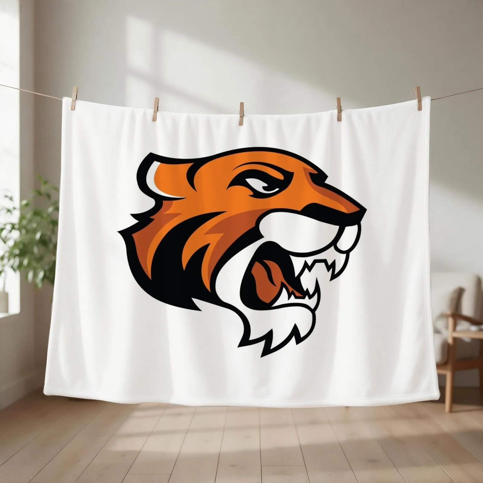 Doane College tigers Throw Blanket Single Summer Beddings Shaggy Cute Blankets