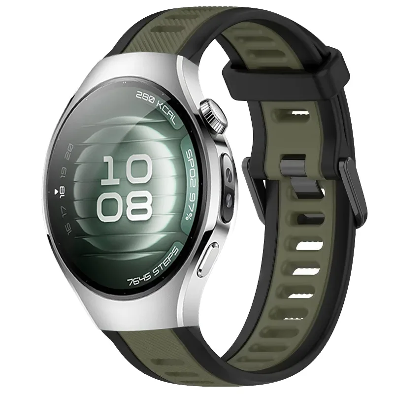 22mm 20mm 18mm Silicone Strap for Huawei Watch 5 GT5/Pro/GT4 3 Pro Band 46mm 42mm 41mm Two-color Replacement Bracelet watchband