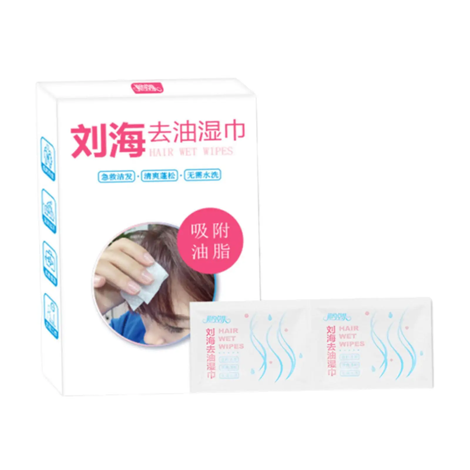 

1 Box of Hair Bangs Degreasing Wipes Absorbs Excess Oil Adds Texture Hair Oil