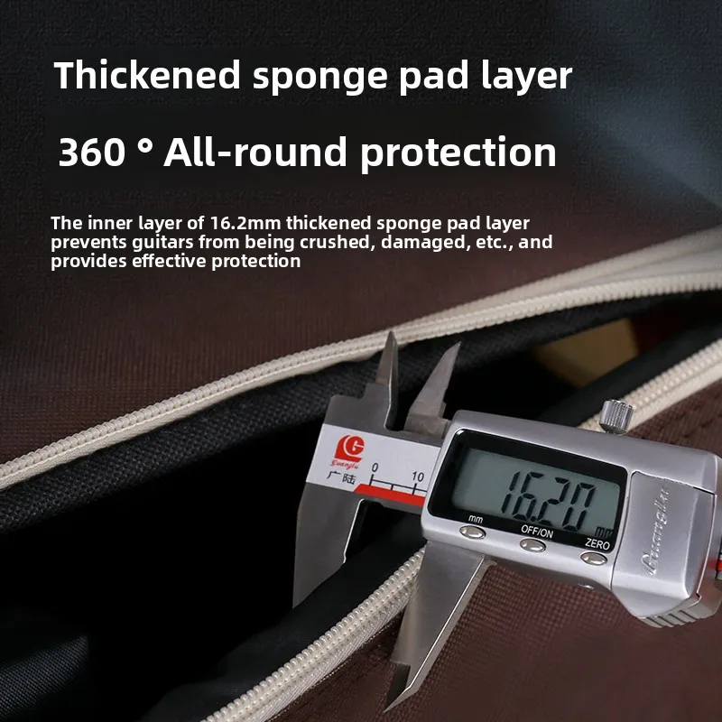 حقيبة جيتار ذات قيمة جمالية عالية مقاس 4 بوصة، حقيبة حماية عالمية للجيتار الخشبي مناسبة للجيتارات مقاس 38 بوصة و36 بوصة #3