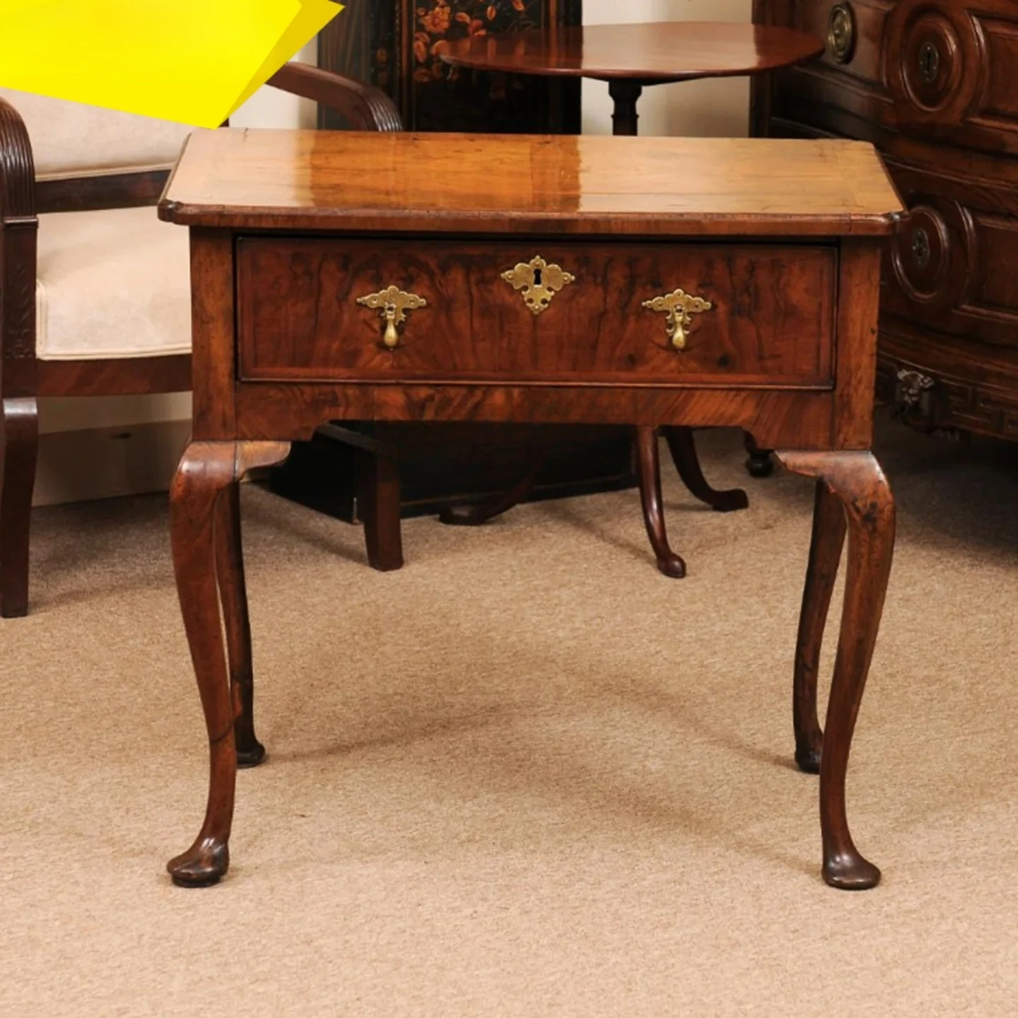 

A57 American Country Style Solid Wood Entryway Cabinet French Retro Walnut Living Room Decorative Storage Cabinet