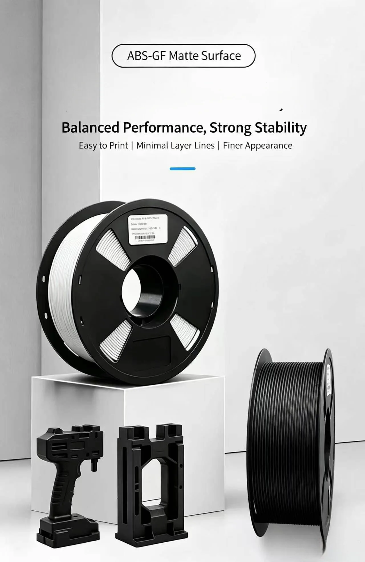 5KG ABS GF Filament 2.85mm Glass Fiber High Purity High Strength 3D Printer Filament 2.85 mm Spool for Industrial 3D Printing