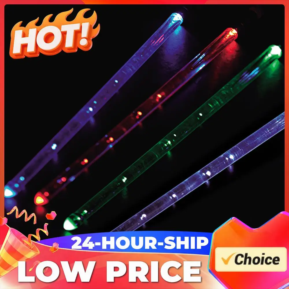 

Светодиодные барабанные палочки с подсветкой, 15 цветов, профессиональные, стильные, перезаряжаемые, для взрослых барабанщиков