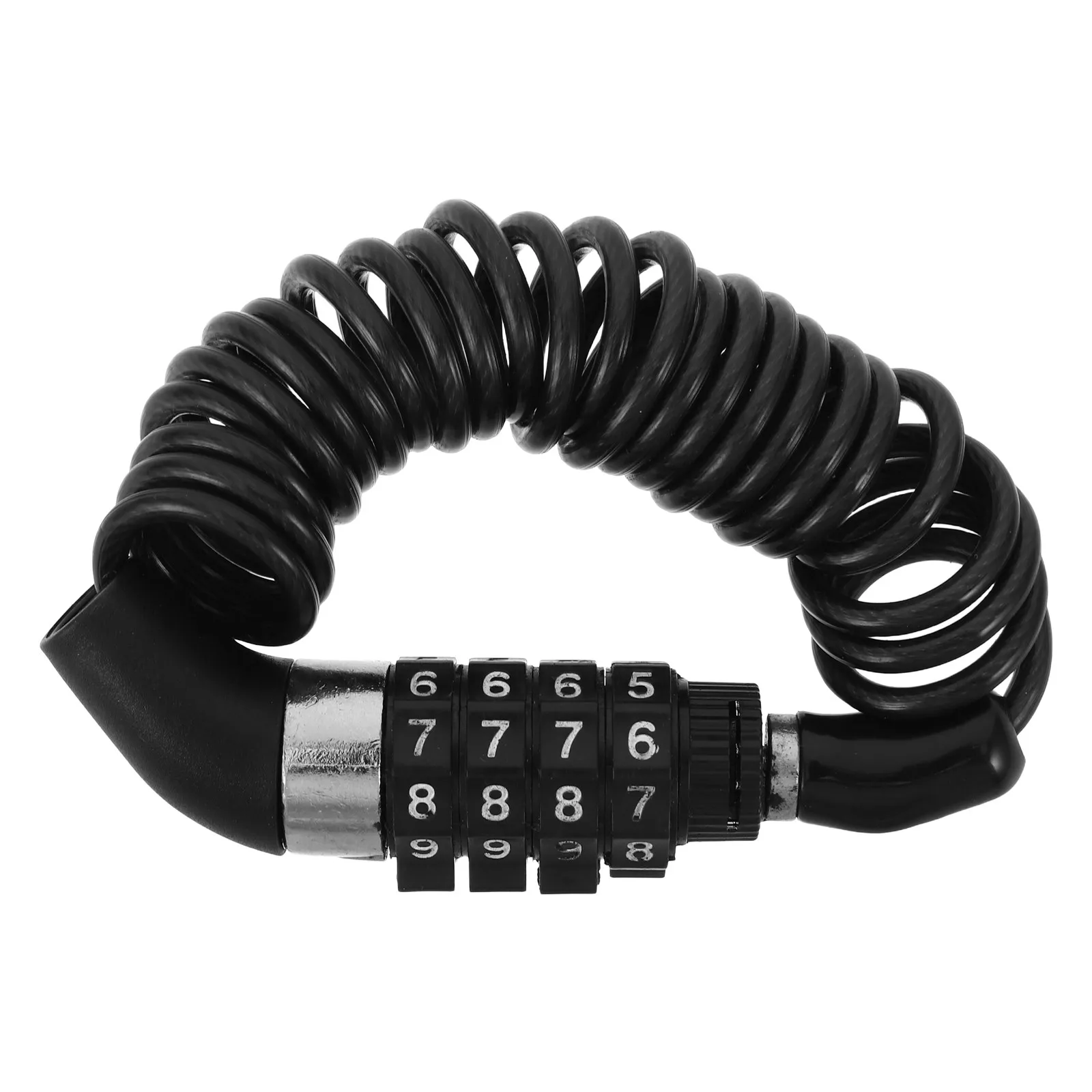 Motorcycle Lock Resettable 4-Digit Combination High Security Cable Lock Anti-Theft for Bikes Scooters Outdoor Use