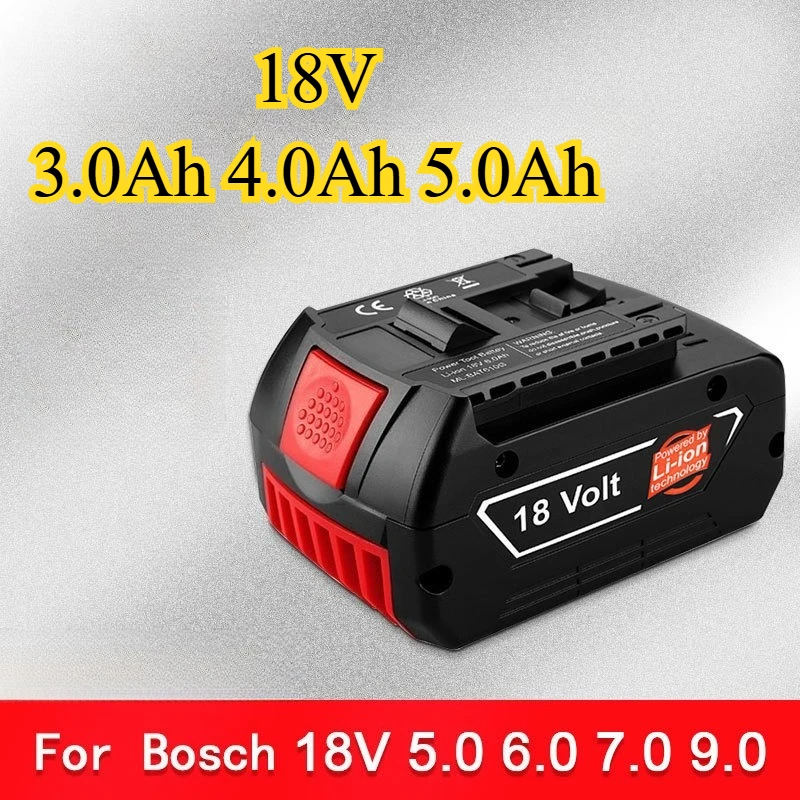 

Аккумулятор большой емкости 5000 мАч для Bosch 18 В BAT609, долговечная замена для ударной дрели Bosch, электроинструменты