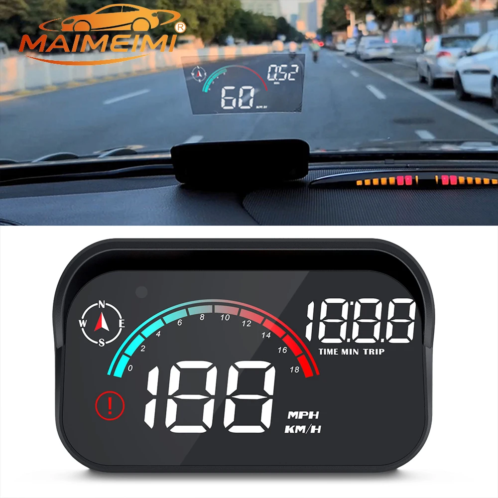 M22 HUD GPS Speedometer Windshield Projector Speed Head Up Display  on Board Computer Plug&Play for All Cars