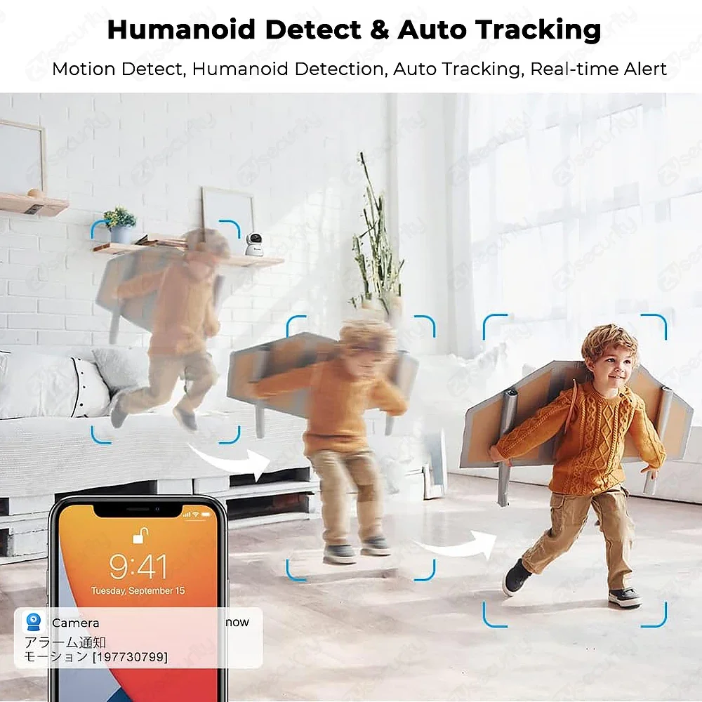 4K 8MP WiFi Smart Home Security กล้องในร่มกล้องสัตว์เลี้ยง/Baby Monitor, 2.4/5 GHz Wi-Fi Humanoid ติดตาม Pan/Tilt IP กล้อง LAN