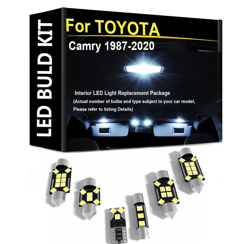 Car Interior LED Light Kit For Toyota Camry 1987 1990 1993 1998 2001 2003 2005 2006 2007 2009 2010 2012 2013 2015 2017 2020