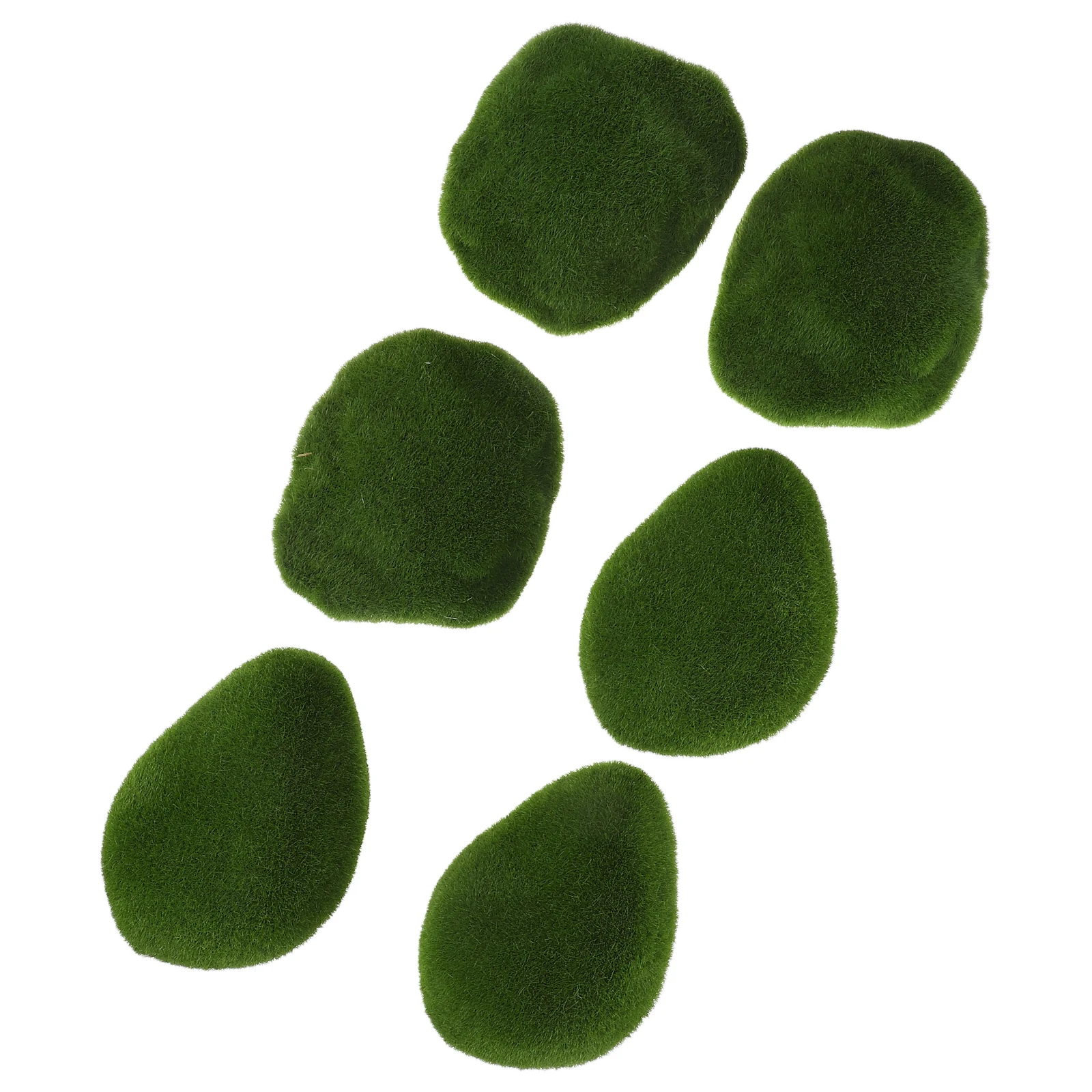 

6 Pcs Artificial Moss Decoration Simulated Flower Balls Olive Green Pvc Lightweight Commercial Space Enhancing Visual Interest