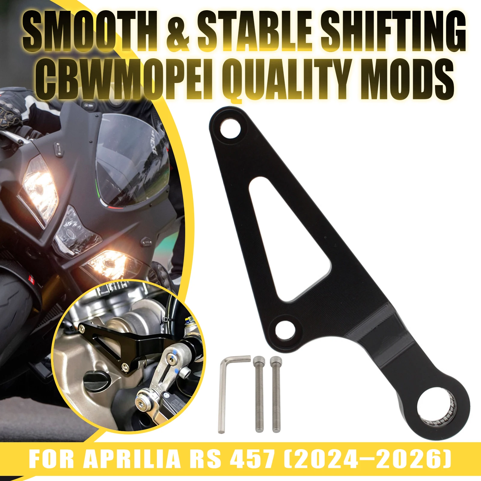 For Aprilia RS457 2024 2025 2026 Motorcycle Gear Shift Support Stabilizer Bracket Shifter Holder Aluminum Alloy