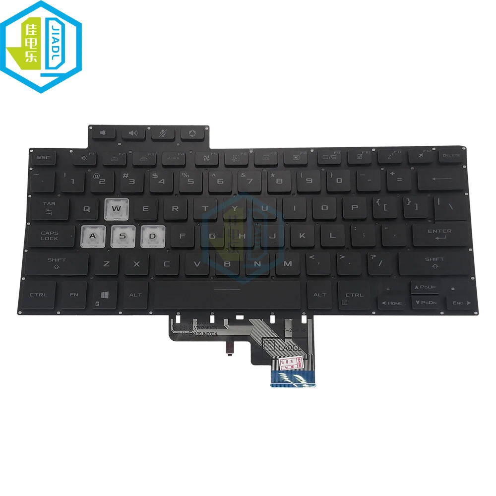 

RU US Spanish Latin Backlit Keyboard For ASUS TUF Dash FX516 FA516 FX516P FX516PR FX516PM FX516PC RUS USA ES LA 0KNB0-261BUS00