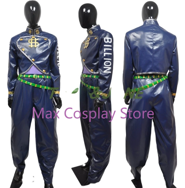 Max Cos Diamond Is Unbreakable Okuyasu Nijimura Cosplay Costume Coat+Pants+Belt Custom-made