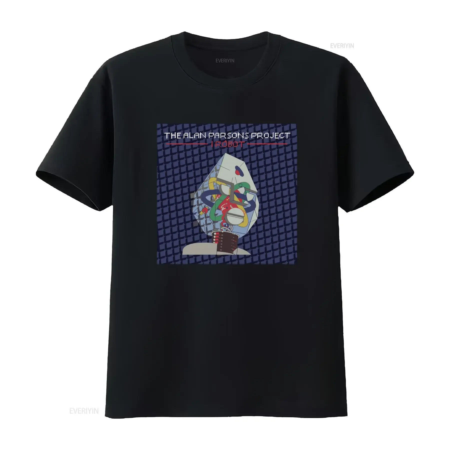 Alan Parsons Project I Robot T Shirt Retro Sci Fi Design for  vintage Washed Stretched Versatile Casual Top For Everyday Wear