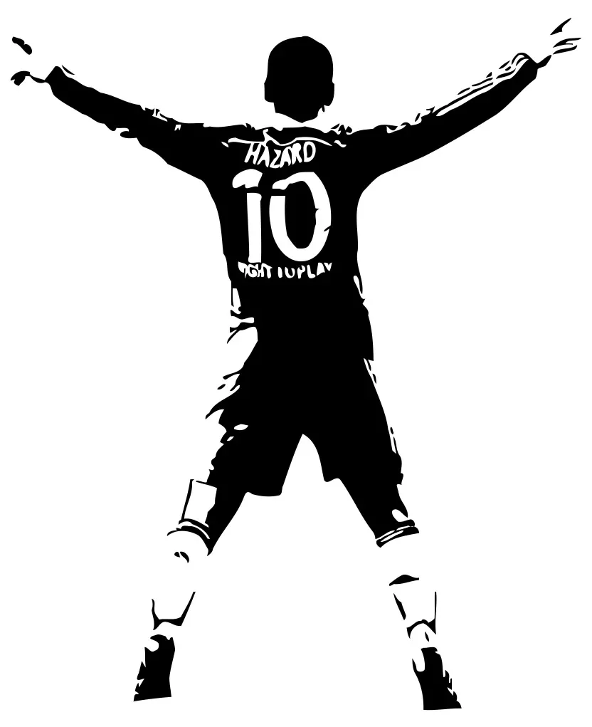 

Removable FOOTBALLER SOCCER football player star Eden Hazard Wall Sticker Decal Decor Vinyl Art self-adhesive