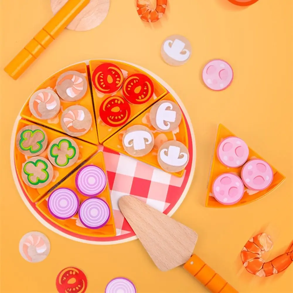 Simulação pizza fingir jogar educação precoce interativo comida dramática pizza brinquedos cognitivo montessori biscoito jogar conjunto de comida