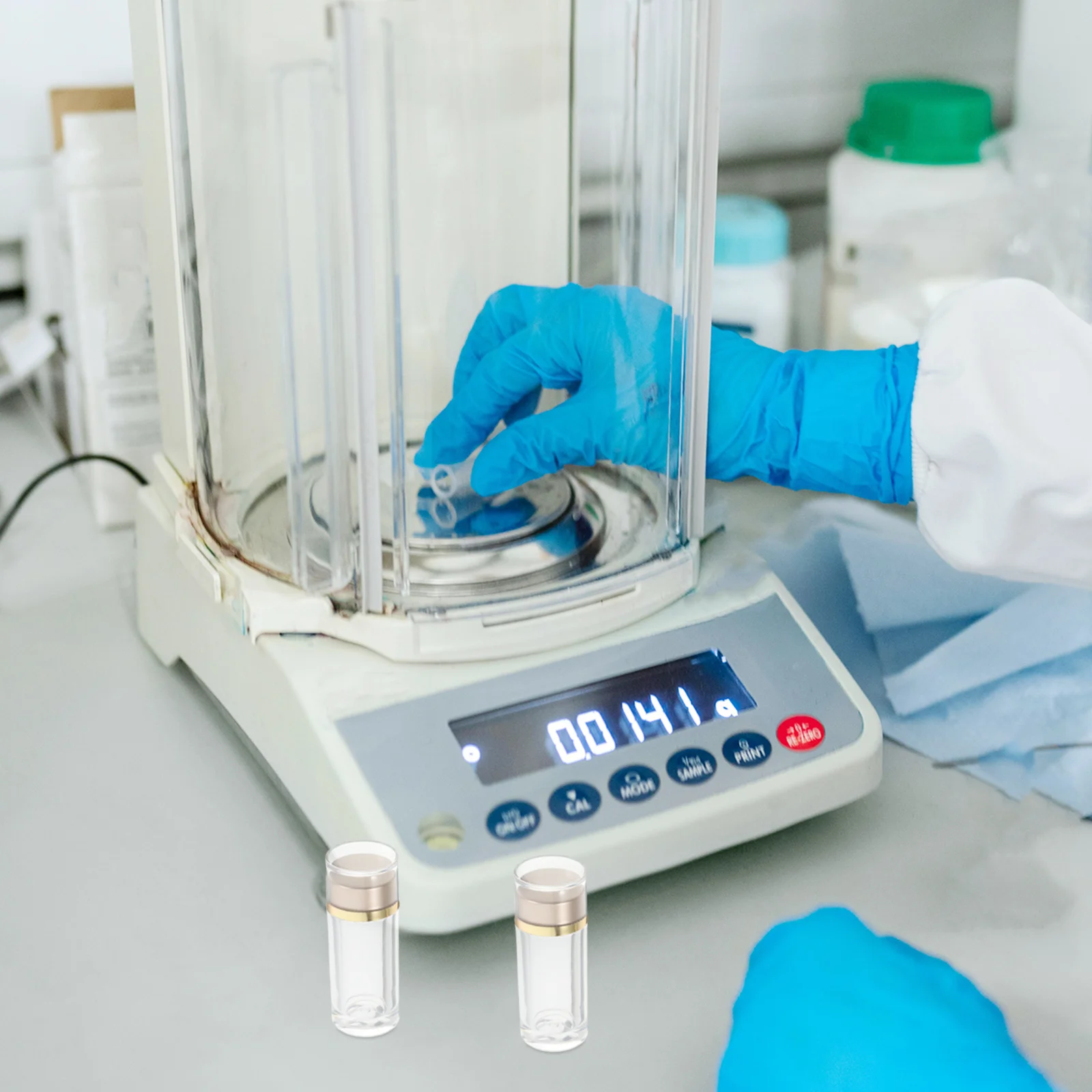 

4pcs 10Ml Small Plastic Bottles Leakproof Double Layer Cap For Liquid Medicine Reagent Oil Sampling Dispensing Sample Bottle