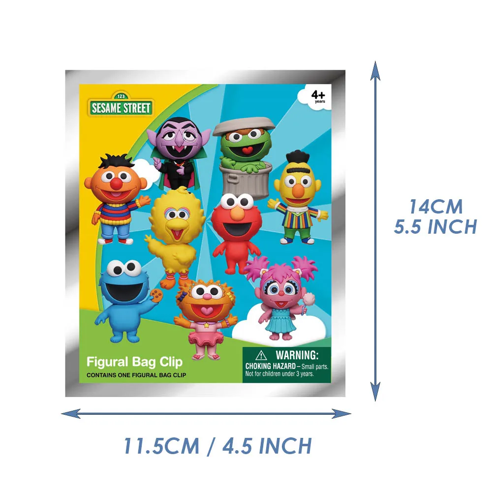 1pc Sesame Street Officially Licensed Mystery Bulk Bag Clip Keychain Random One ELMO or Other Characters For Friends Gifts