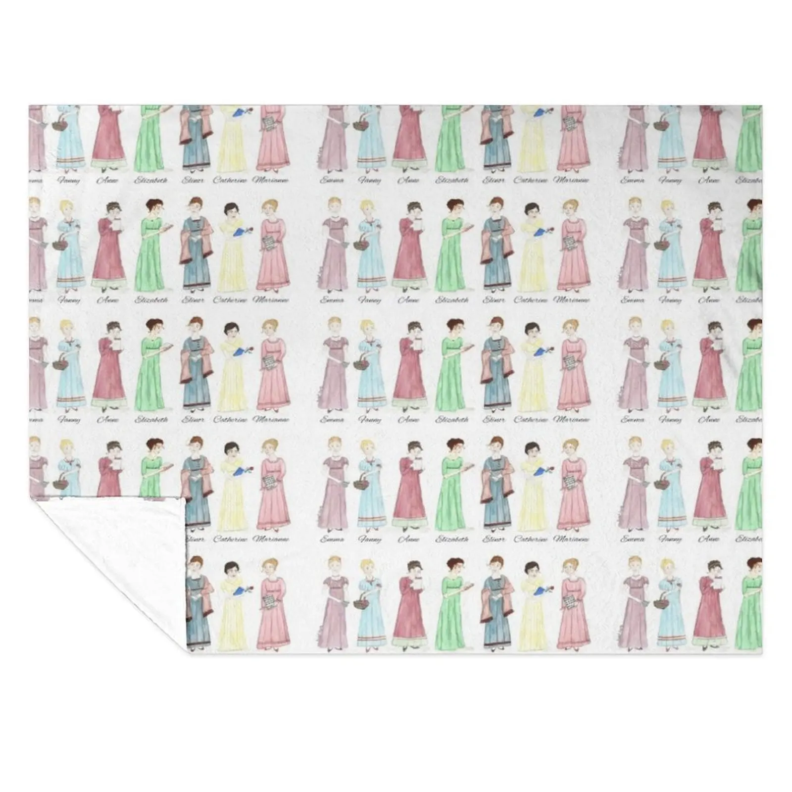 

Jane Austen Heroines Throw Blanket Nap valentine gift ideas Decorative Sofas Bed covers Blankets