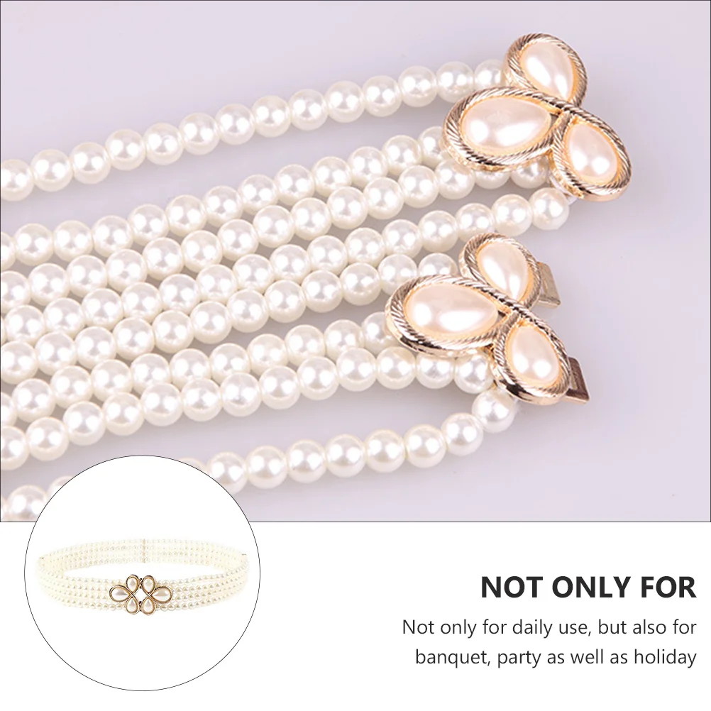 

Stylish Waist Belt The Flowers Dress Chain All-match White Women Costume Accessory Man