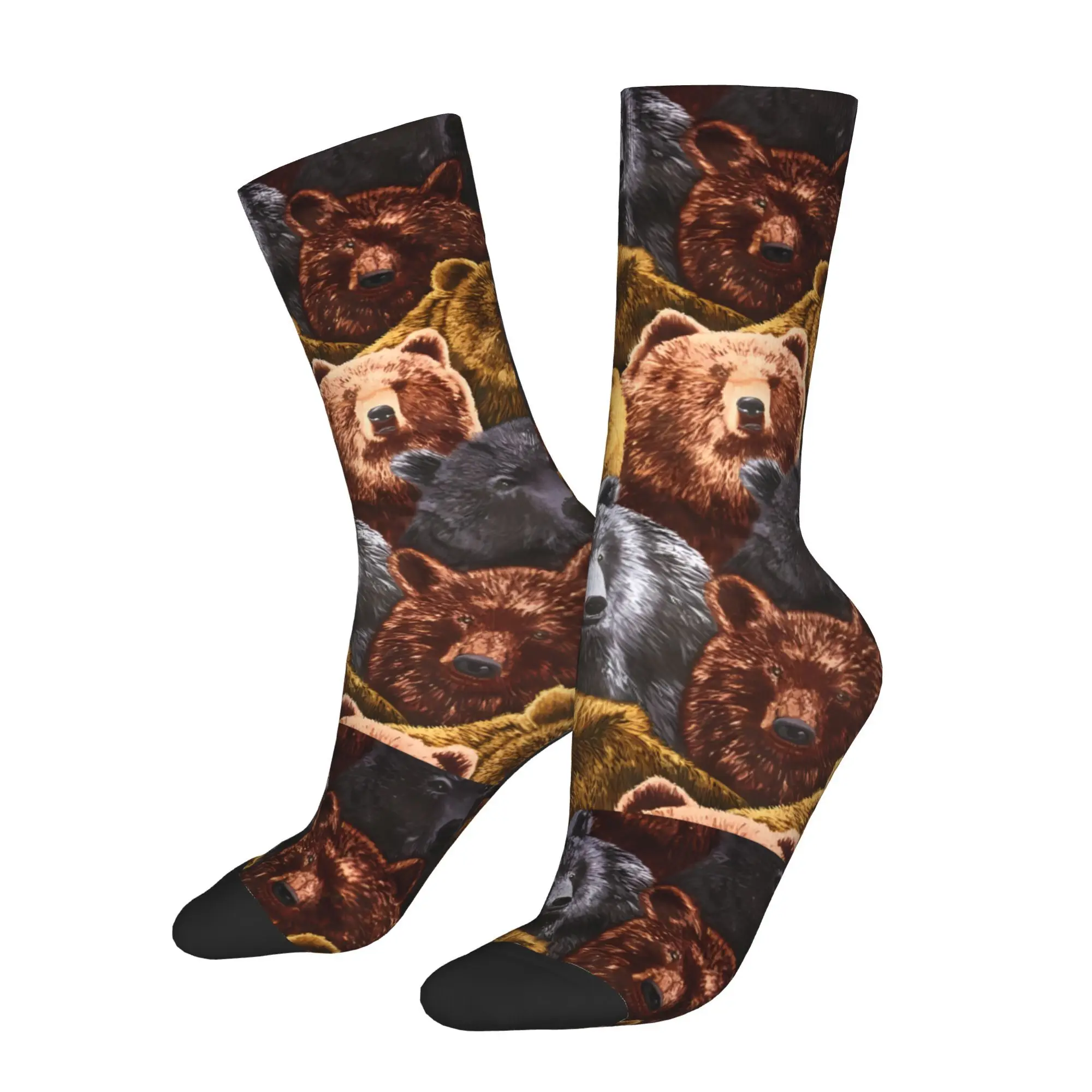 

Happy Men's Socks Bear Retro Street Style Casual Crew Sock Gift Pattern Printed