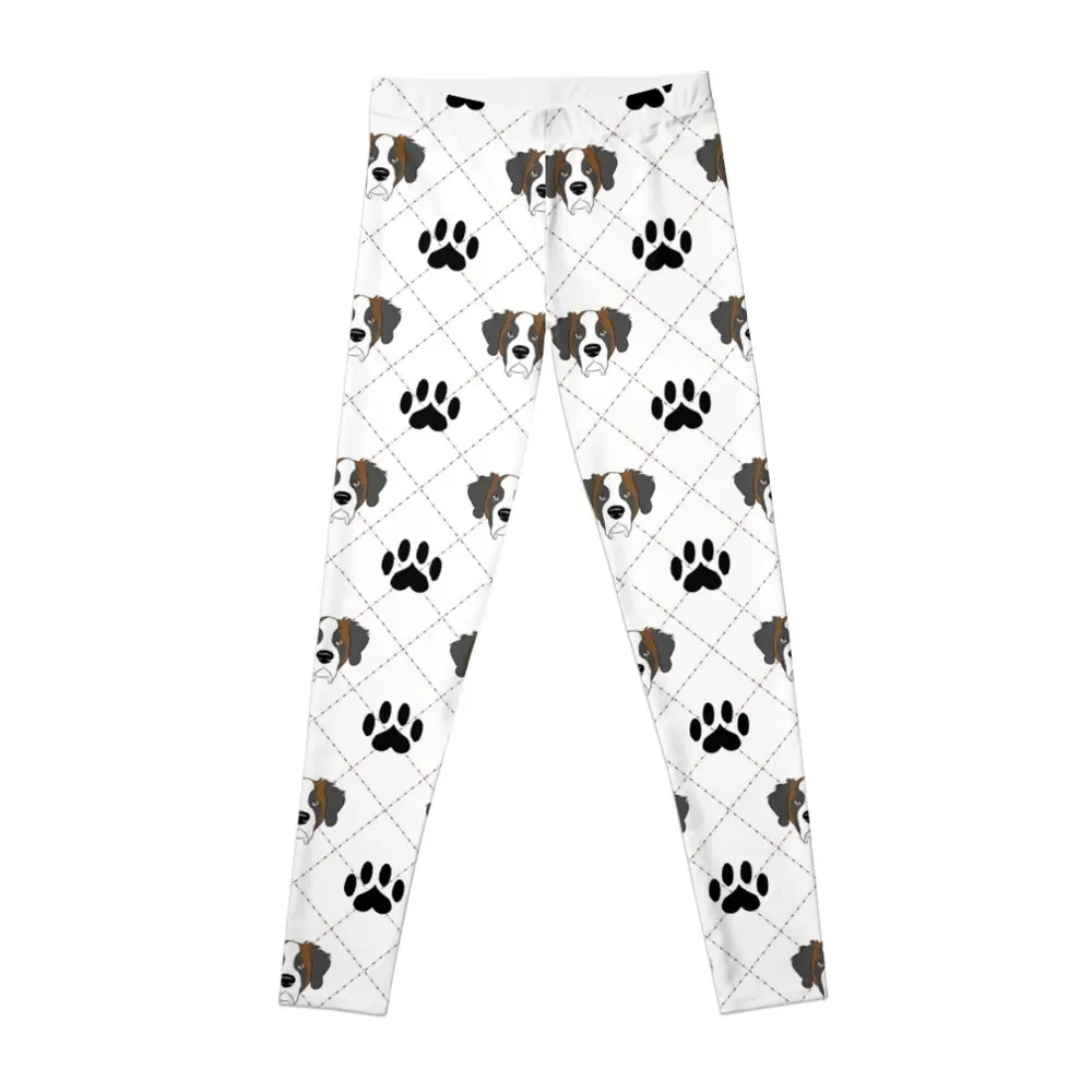 

Saint Bernard Plaid Leggings gym sportswear woman gym top Womens Leggings