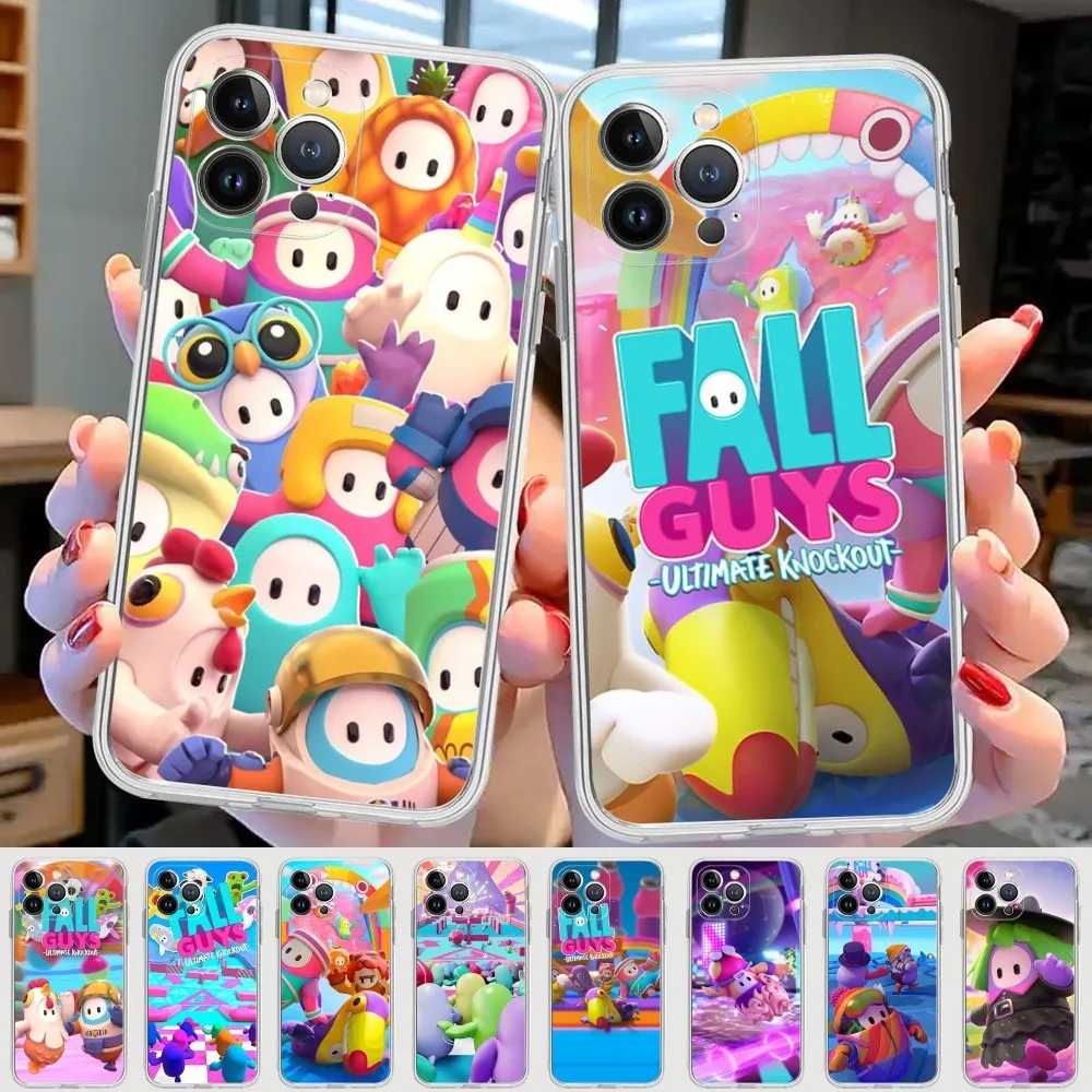 Funny Cute G-Guys Fall Game Phone Case for iPhone 15 8 7 6 6S Plus X SE 2020 XR XS 14 11 12 13 Mini Pro Max Mobile Case