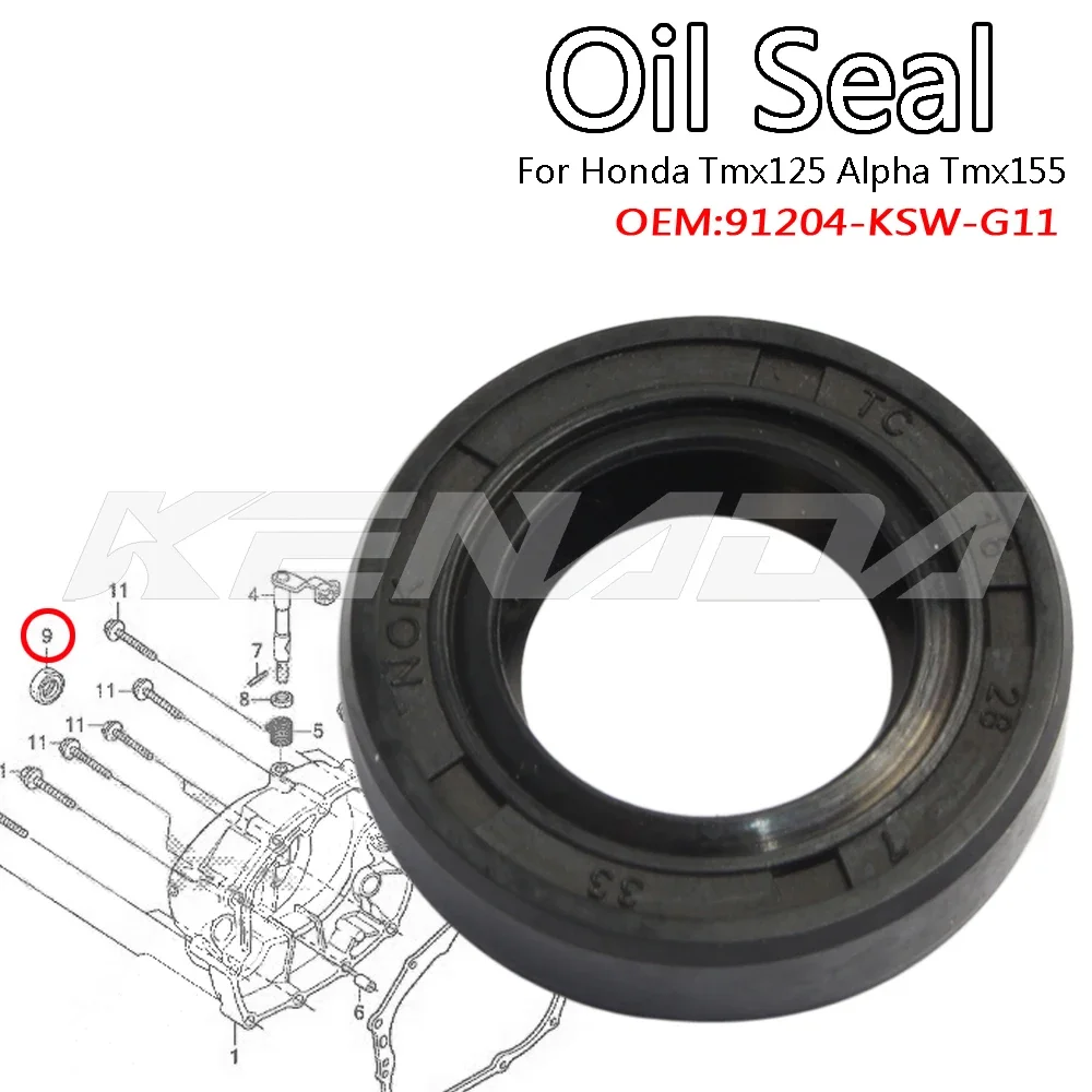 

Right Crankcasecover Oil Seal For Honda Tmx125 Alpha Tmx155 91204-KSW-G11