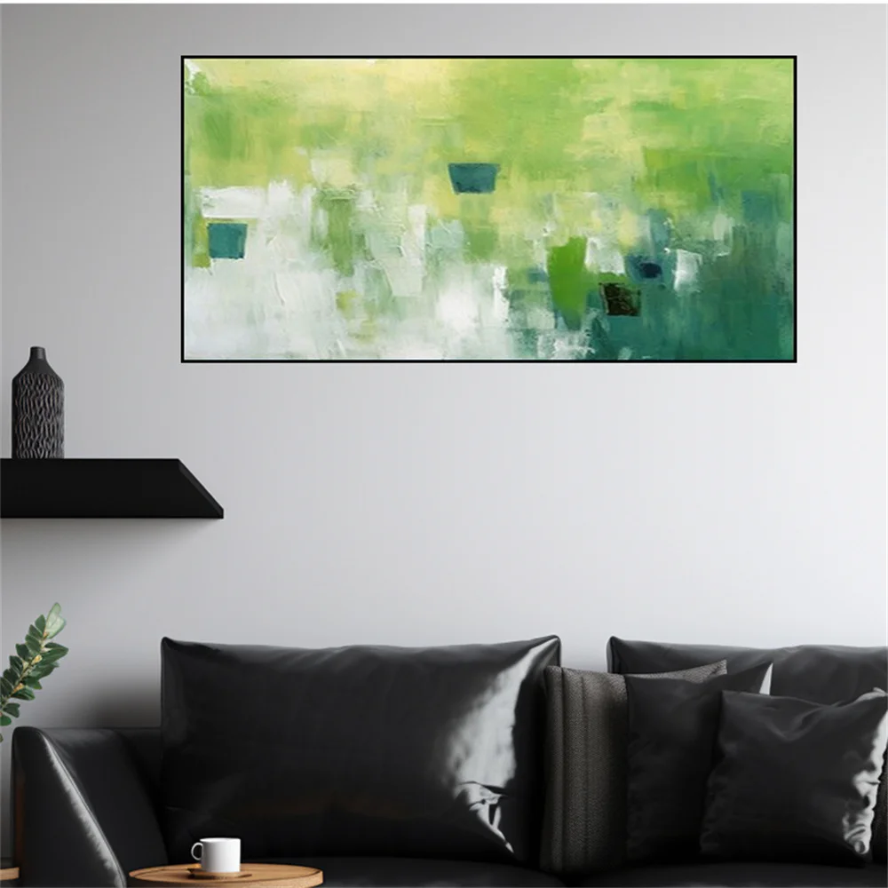 

Free Shipping 100% Hand-Painted Oil Painting Blue Landscapes Porch Corridor Household Decor Wall Art Original From Artists