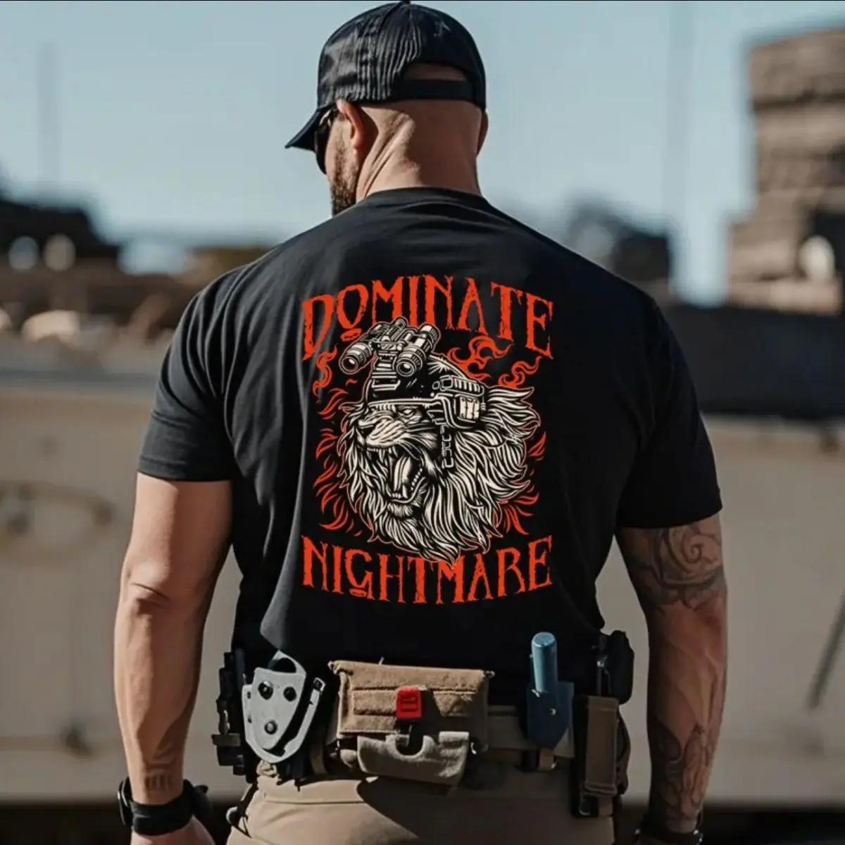 

Мужская футболка большого размера с коротким рукавом, американская футболка с принтом в стиле ретро, тактический топ с круглым вырезом Tough Guy, повседневный спортивный топ на открытом воздухе