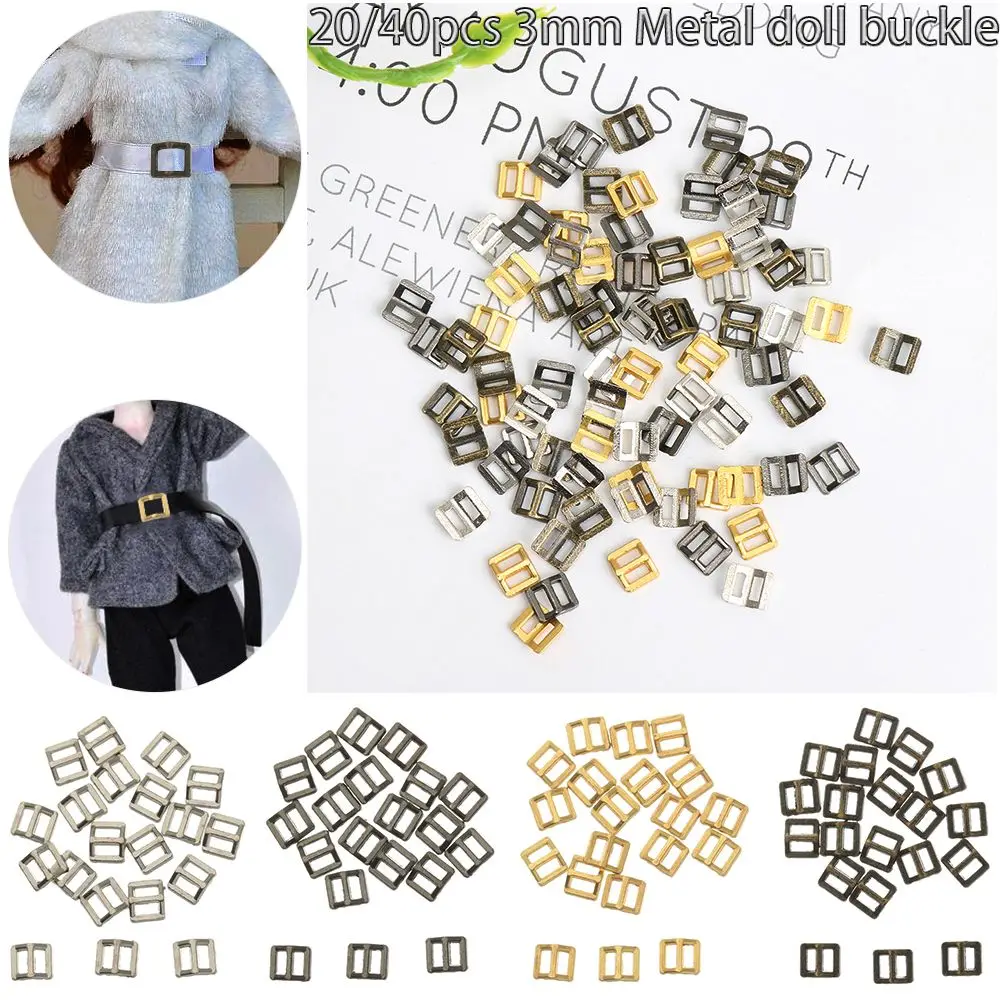 20/40pcs Adjustable 4 Colors Stuffed Toys Tri-glide Buckle Belt Sewing Buttons Diy Dolls Buckles Doll Bags Accessories