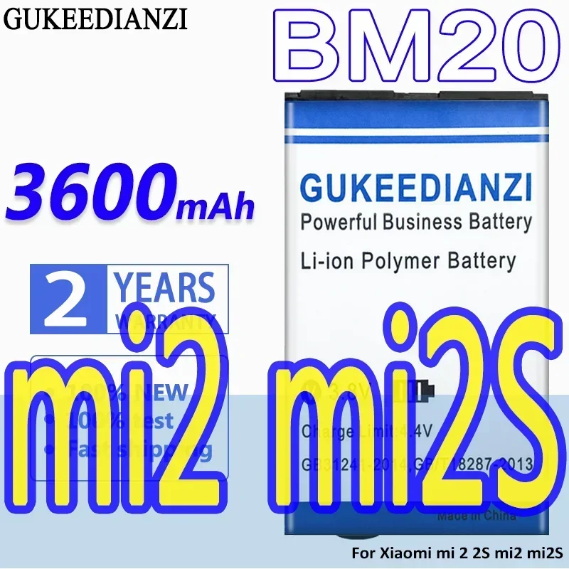 

Аккумулятор GUKEEDIANZI большой емкости BM20 3600 мАч для аккумуляторов мобильных телефонов Xiaomi mi 2 2S