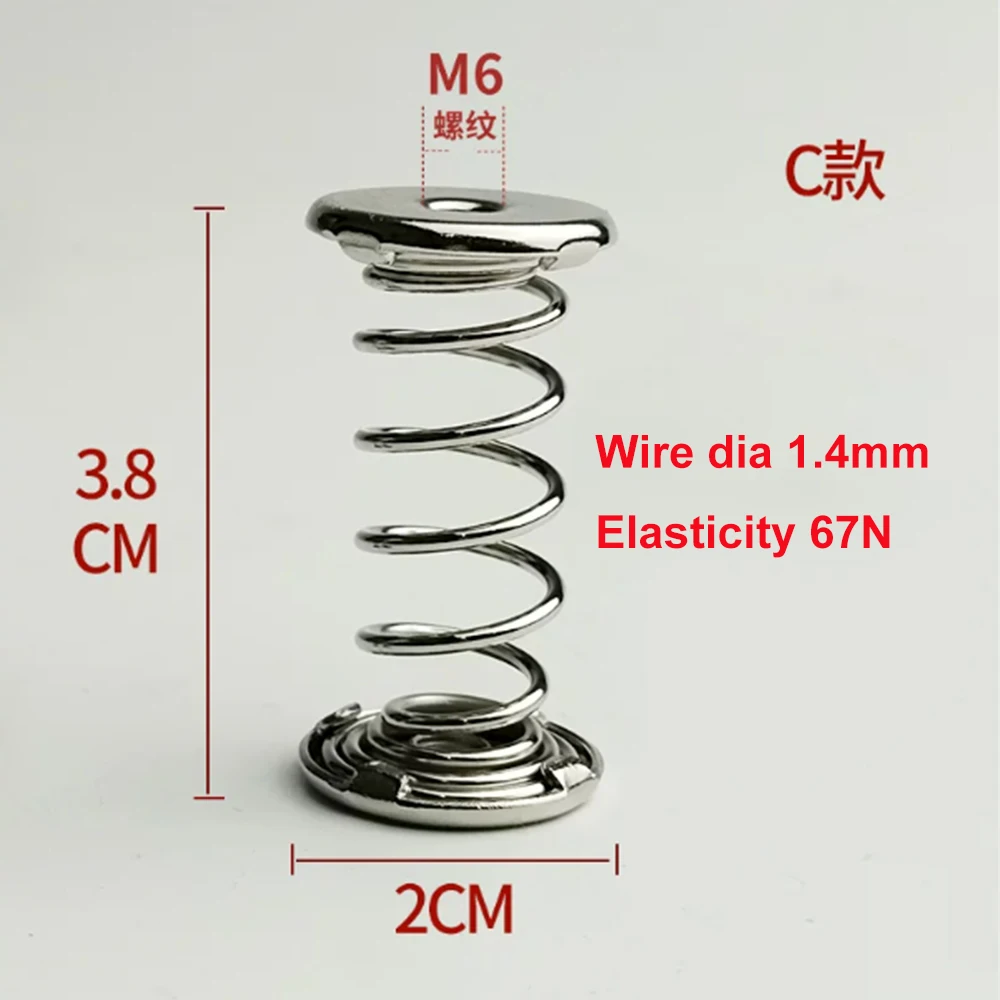 Thread Anti Impact Compression Spring Steel M5 M6 MnSteel Ni-Plated Shock Absorber Filling Machine Vibration Damping Spring