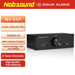 Nobsound NS-05P Fully Balanced Passive Preamplifier Pre-Amp XLR/RCA Volume Controller For Active Speakers And Other Audio Device