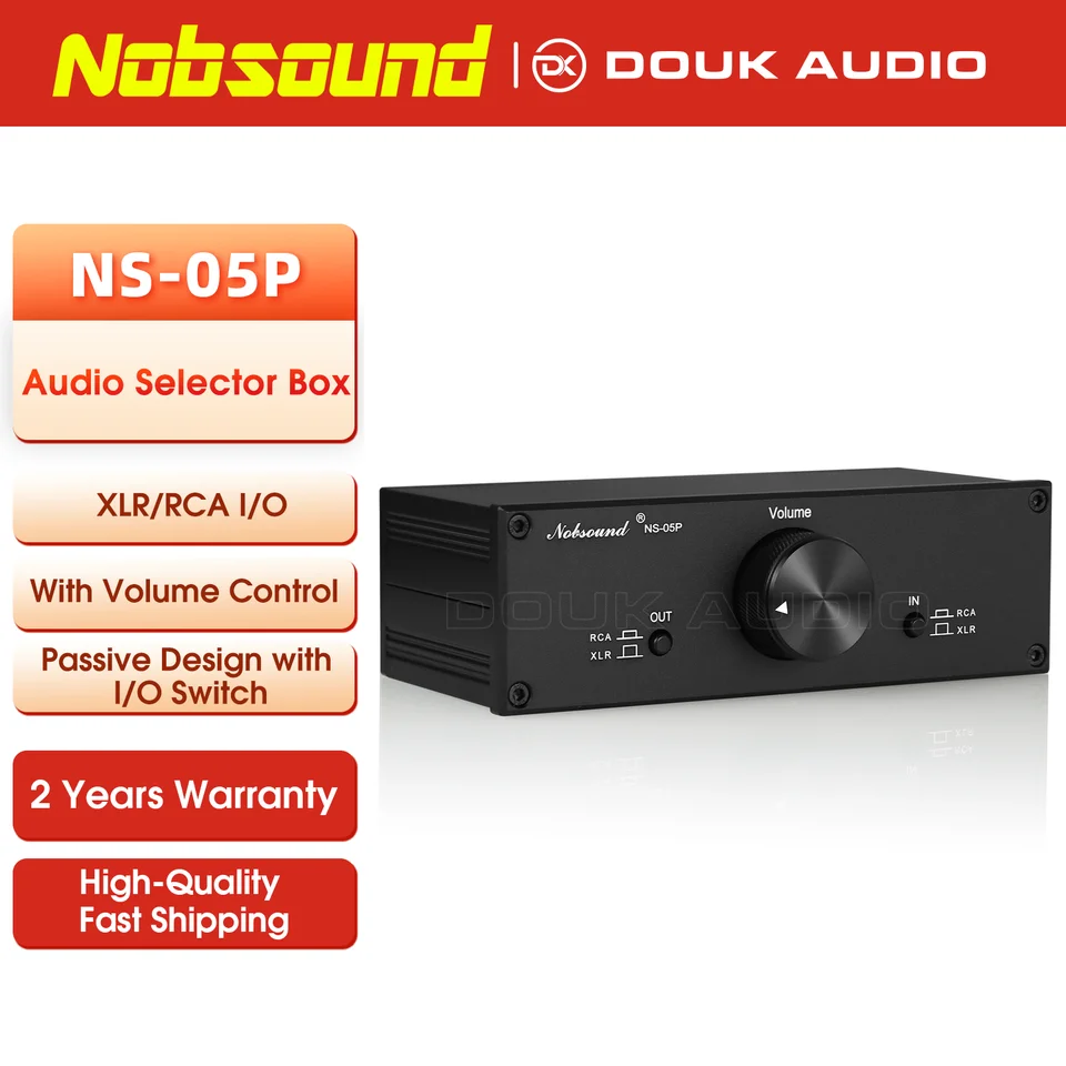 Nobsound-NS-05Pパッシブプリアンプ、完全バランス、プリアンプ、xlr