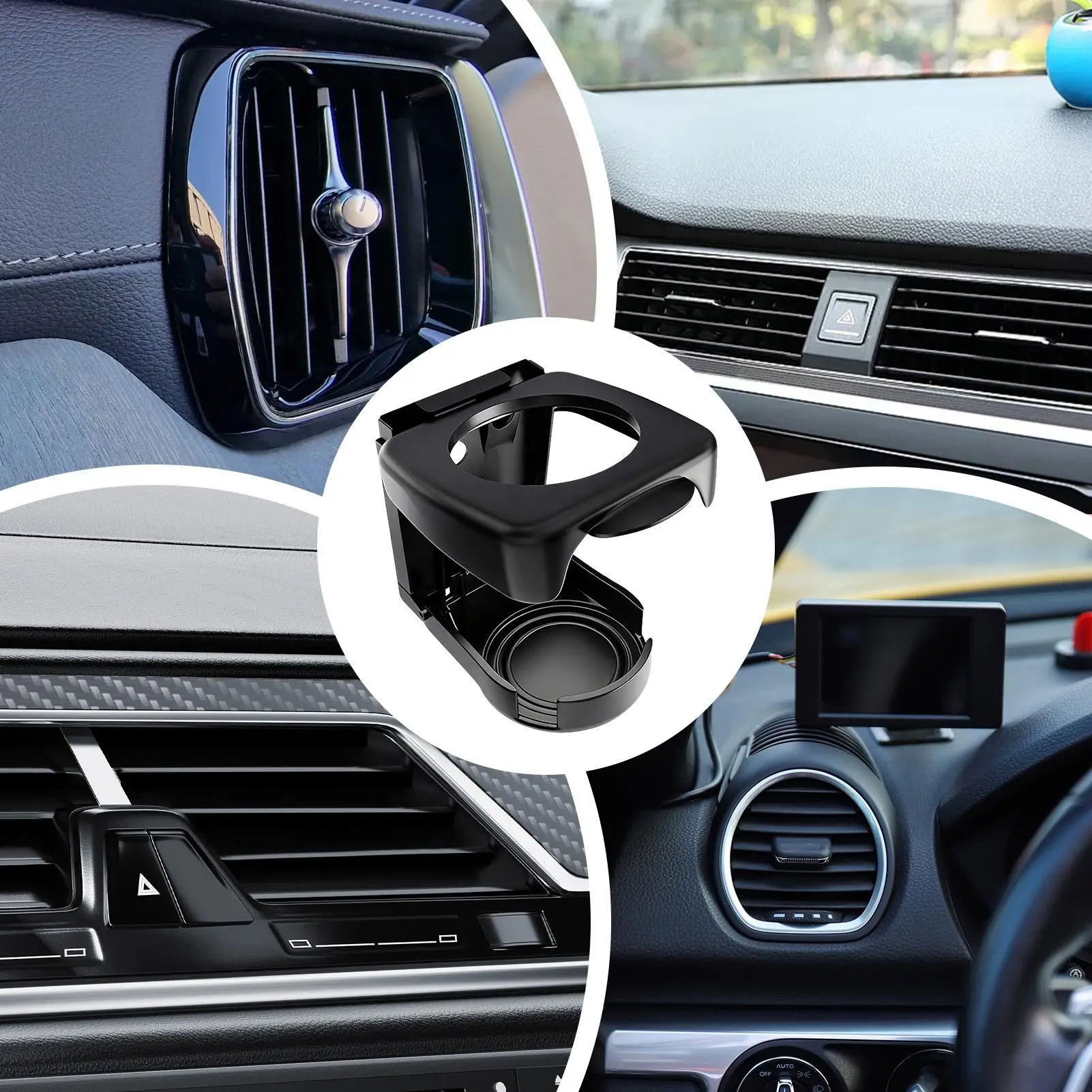 

Автомобильный расширитель для вентиляционного отверстия, устойчивый к ударам, стабильный органайзер для экономии места, автомобильный подстаканник, органайзер для ежедневных поездок, вождения в школе