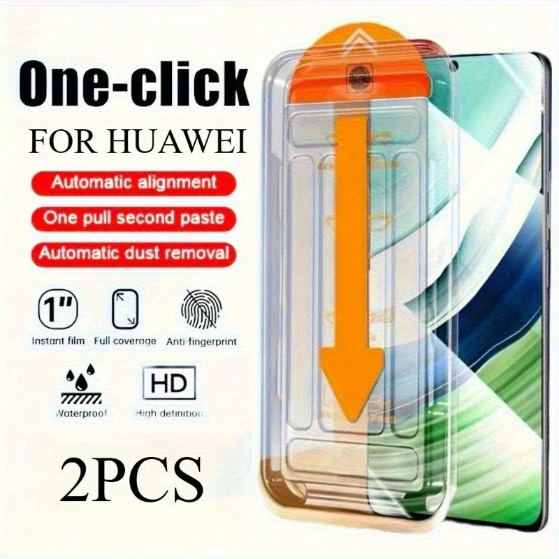 2pcs Hard Shell HD Tempered Glass Screen Protector for Huawei mate 70 60 50 Pro Pura 80 70 Ultra Pro+ P60 P50 P40 P30 Art Lite E