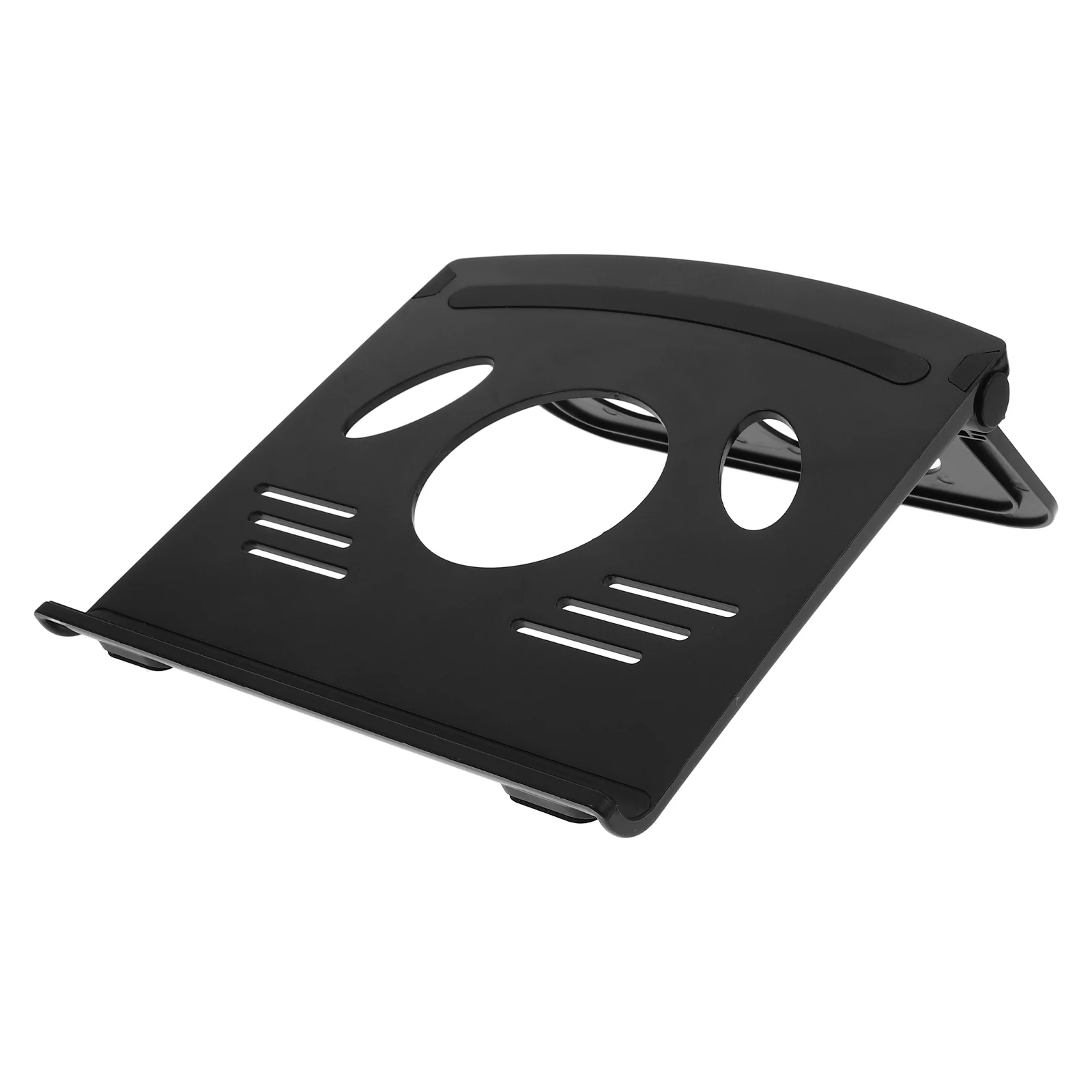 

Folding Laptop Stand Cooling Rack Black Silicone Large Size Space Saving Anti Slip Notebook Holder For Desk Office Home Use