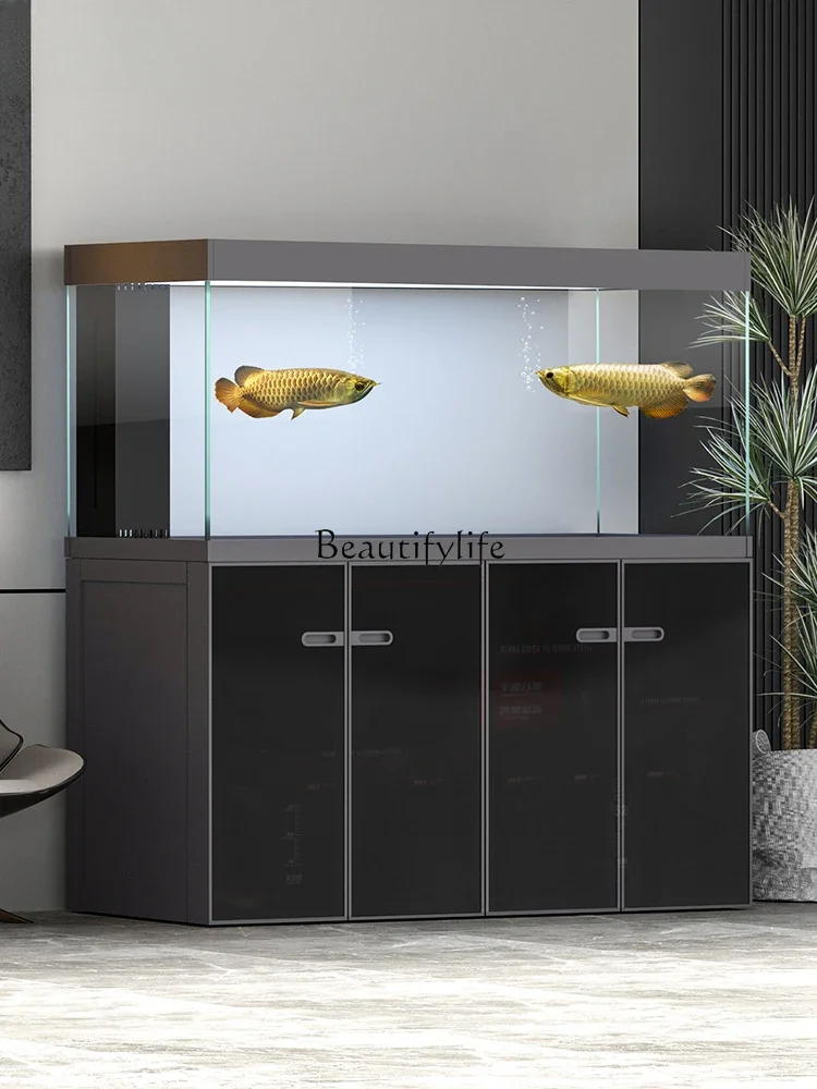 

FG26Industrial Style Fish Tank 2024 New Living Room Home Professional Bottom Filter Large Super White Glass Fish Tank