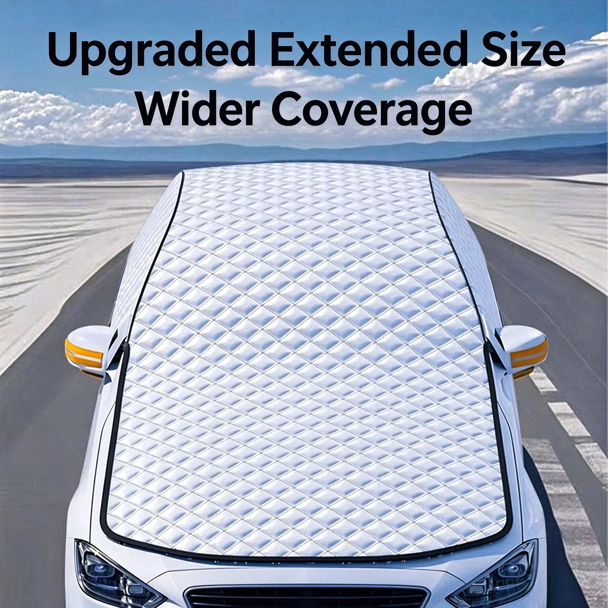 Car Windshield Snow Cover 7-Window Coverage Winter Frost Ice Shield 4-Season Thickened Windproof Dustproof Waterproof Protector