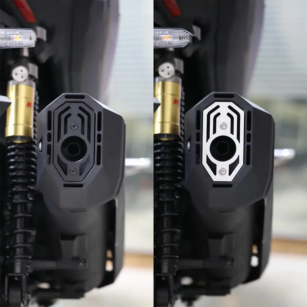 دراجة نارية مناسبة لهوندا Adv350 استعادة الملحقات العادم الأنابيب الذيل نهاية غطاء الزخرفية العادم الذيل غطاء معدني