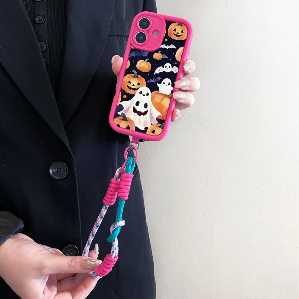 2025 اليقطين شبح Crossbody الحبل PhoneCaseFor سامسونج A56 55 36 26 16 06 15 35 25 54 34 24 73 53 71 51 3172 52 32 14 12 17 07