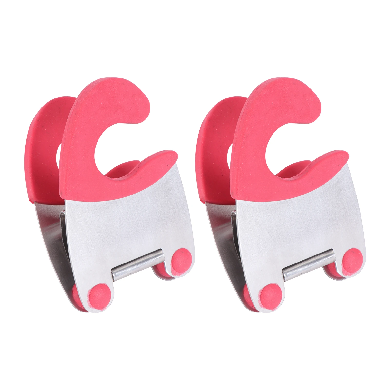 

2PCS Pot Side Clip Spoon Rest Stainless Steel Rubber Material Compact Storage Suitable Kitchen Gadgets Cooking Utensils