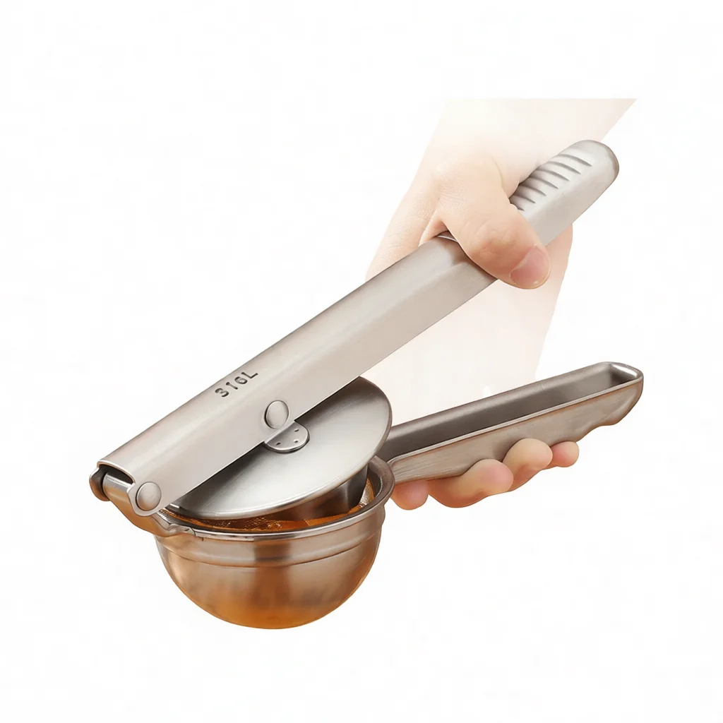Premium 316L Stainless Steel Hand Squeezer Lemon Lime Citrus Juicer Kitchen Tool Durable Metal Fruit Pressing Gadget