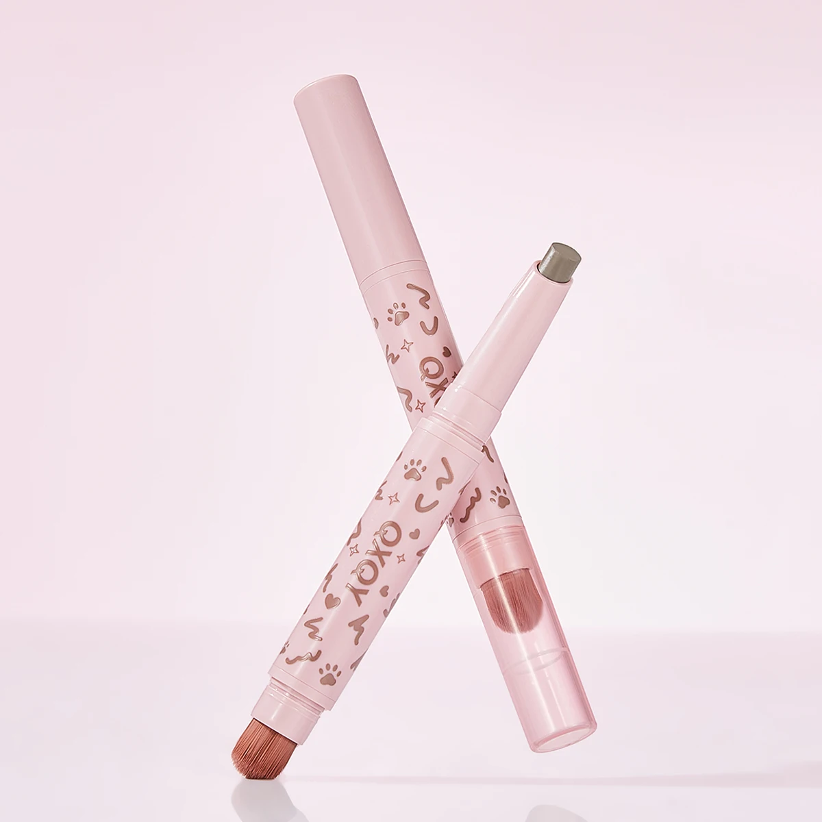 QXQY dual head grooming pen (with grooming brush, naturally standing on the nose bridge and side of the face for slim ladies)