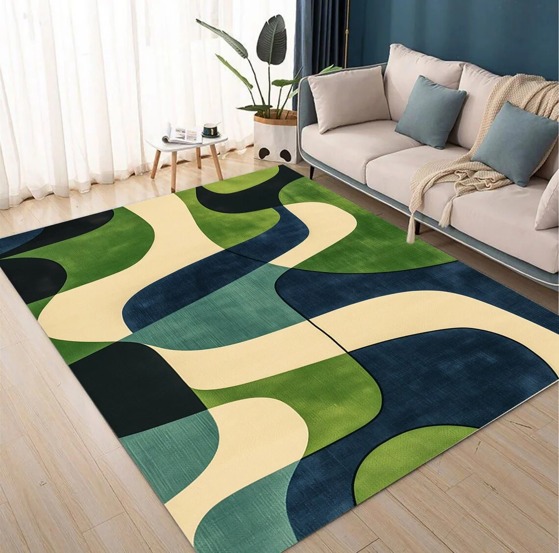 Nordic Geometric Carpet Rugs for Bedroom Washroom Floor Mat Living Room Decoration Rugs for Bedroom Carpets for Living Room