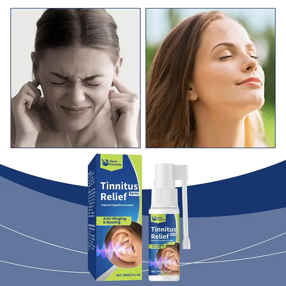 30ml Tinnitus Relief Spray Improve Listening Tinnitus Relief Canal Ear Care Ear Sore Ear Deafness New Blockage Clean I8y8