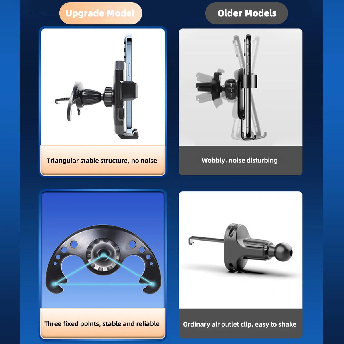 Universal Gravity Car Phone Holder Air Vent Universal Stand For Mobile Phone in Car Mount Support For iPhone14Pro Xiaomi Samsung